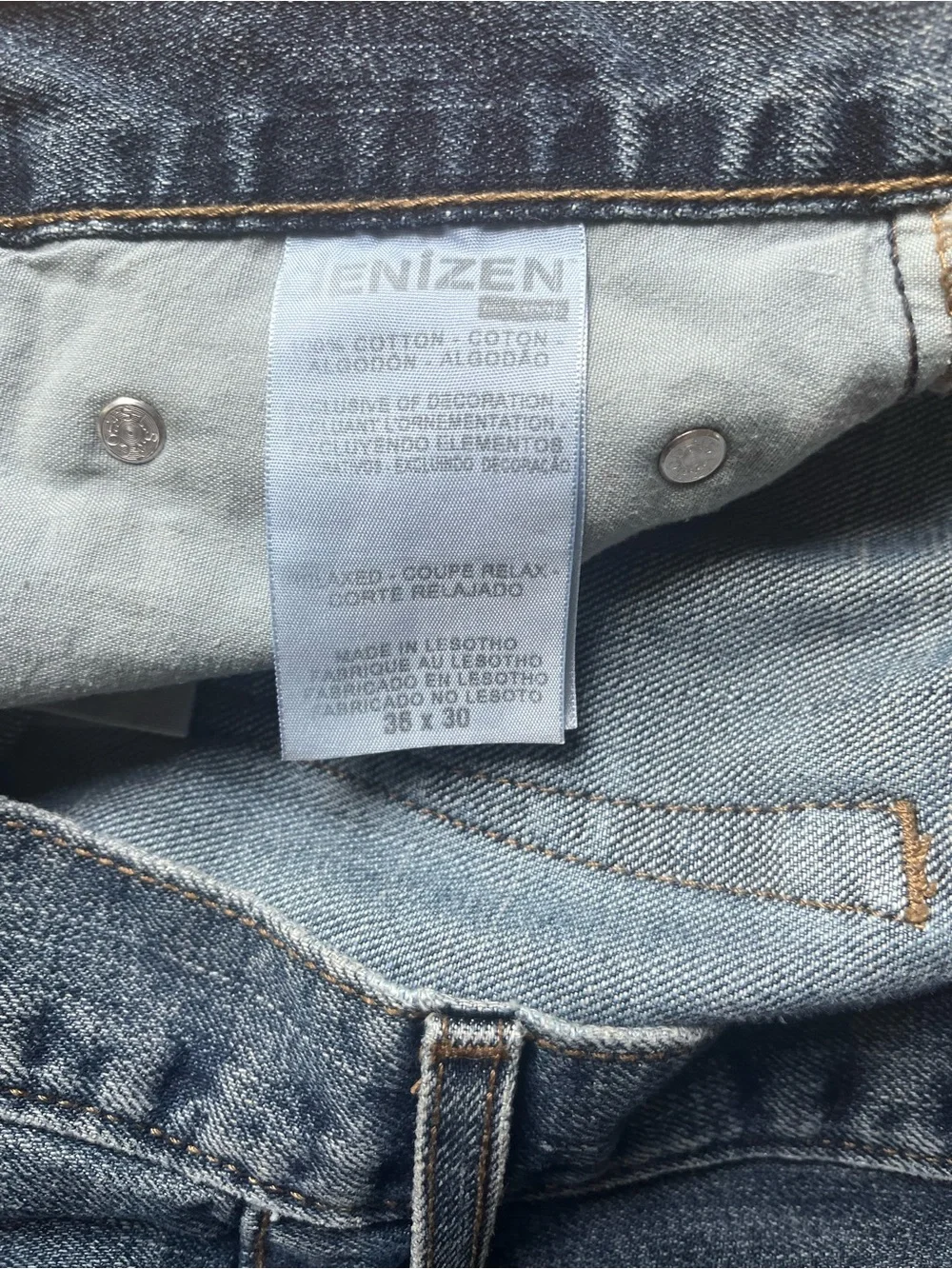 Denizen from Levi's 285 Men's Relaxed Fit Straight Blue Denim Jeans 36x30